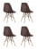 Стул Eames Style DSW коричневый 4 шт. комплект (разборный каркас)_2542199