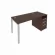 Рабочая станция с опорной тумбой Metal System Б.РС-СТП -1.2 Венге/Серый_239406