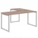 Стол угловой левый XTEN-Q XQCT 1615 L Дуб Сонома Алюминий_235552