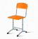 Стул ученический регулируемый ФГК (рост 3-5) 390х487 мм ЛДСП Оранжевый RAL 2003/Металл Серый_3680304