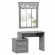Столик туалетный Джулия с зеркалом ППУ Оникс серый_253839