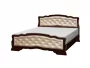 Кровать из массива Карина-10 200х140 Орех темный Светлая экокожа_199232