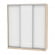 Шкаф-купе B-220х200х60-1(ДСС-Белый-D9D9D9)_358500