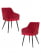 Стул обеденный DOBRIN ROBERT (черные матовые ножки, велюр V108-37 Бордовый) 2 шт_3636773