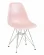 Стул обеденный DOBRIN DSR ножки хром Светло-розовый PK-02_229358