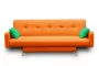 Диван MANGO 3 (2 категория) Оранжевый Зеленый_146504