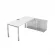 Стол рабочий, прямолинейный три опоры, правый GLOSS LINE НСТП-П.975 Белый Премиум_219364