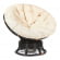 Кресло-качалка PAPASAN/ПАПАСАН w 23/01 B /с подушкой/ 115х78х104 см, Antique brown (античный черно-коричневый), ткань Старт_570713