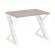 Стол рабочий LOFT VR.L-SRZ-1.7 Металл белый Дуб Аттик_226838