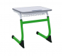 Парта одноместная регулируемая по высоте SMARTY 600х500 (рост 3-5) Зеленый/Серый_3680838