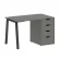 Стол письменный HOME OFFICE VR.SP-3-118.4.A Металлик/Антрацит металл_228428