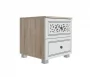 Тумба прикроватная Мадлен 10 Дуб сонома светлый Ясень белый Серебро_185803