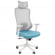 Кресло руководителя CHAIRMAN CH563 Белый/бирюзовый_898572