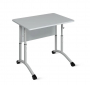 Стол ученический 1-местный регулируемый (рост 5-7) 700х500 мм ЛДСП Ясень шимо светлый/Металл Серый_3680281