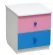 Тумба прикроватная Радуга Белый/Ярко-розовый/Синий_205050
