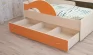 Ящик для кровати 160 РАДУГА Дуб млечный / Оранжевый_80779