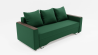 Диван Квадро-2 ПБ (ЗР) Цвет фасада: Зеленый; Тип: Прямой; Материал фасада: Металл/Велюр_852468